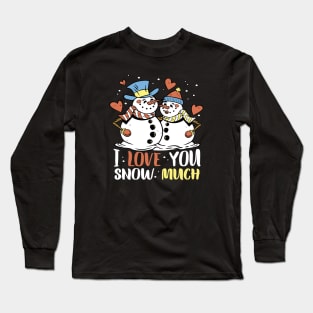 Warm Winter Hugs: Snowmen in Love Long Sleeve T-Shirt